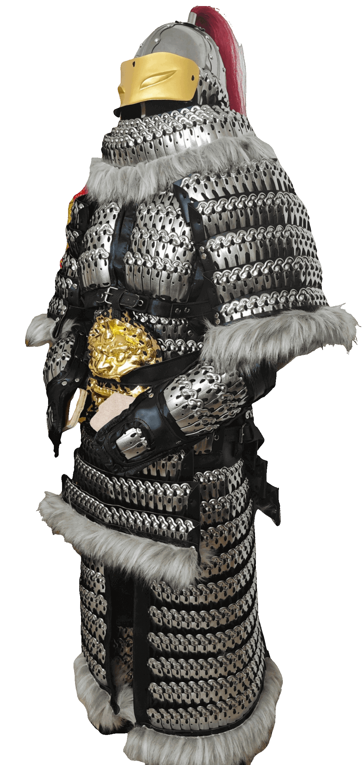 Chinese heavy infantry full-body armor set of cloud pattern lamellar armor