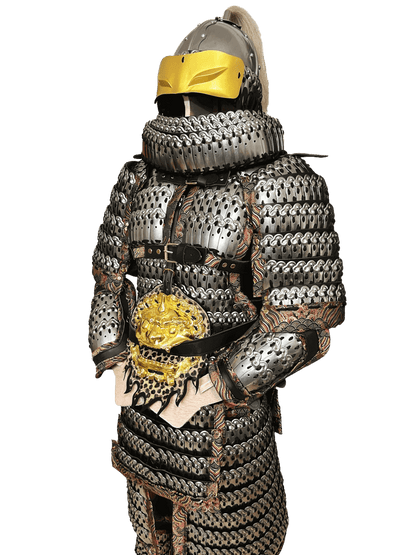 Chinese heavy infantry full-body armor set of cloud pattern lamellar armor