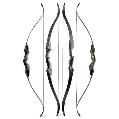 60" Takedown Recurve Bow Wooden Handle Archery American Hunting Target AAA Archery&Armor