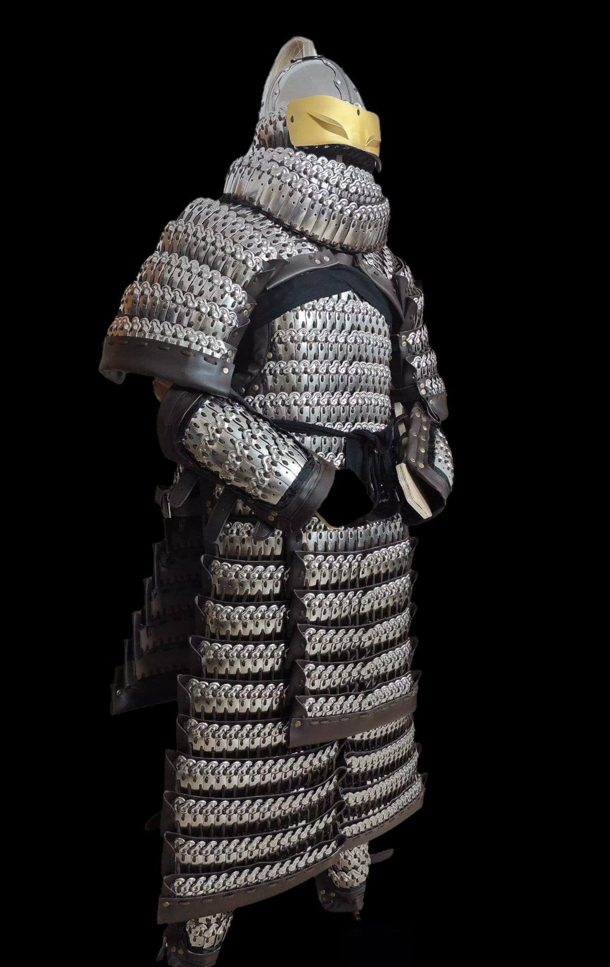 Chinese heavy infantry full-body armor set of cloud pattern lamellar armor