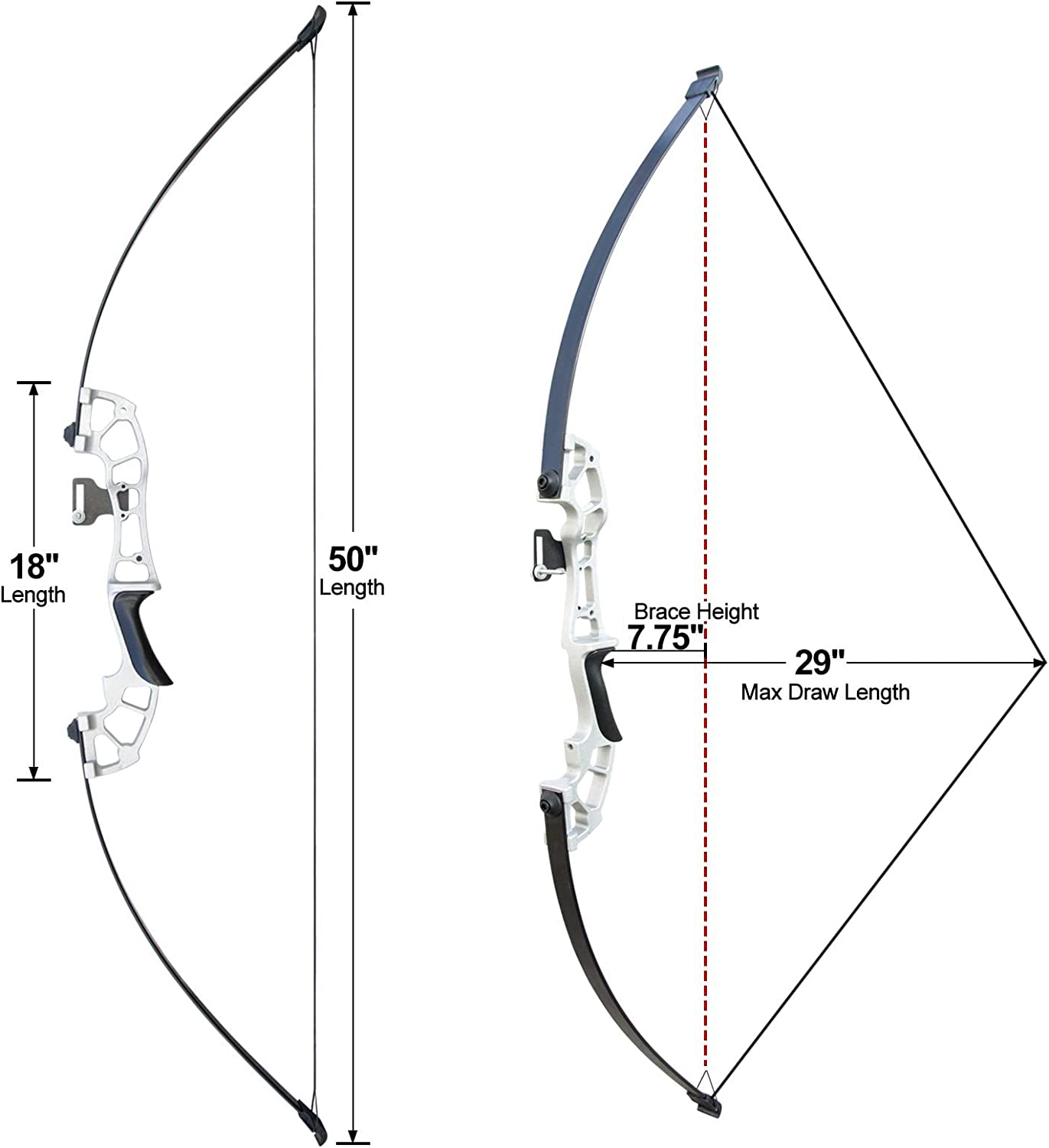 Archery 50" Takedown Bow and Arrows Set AAA Archery&Armor