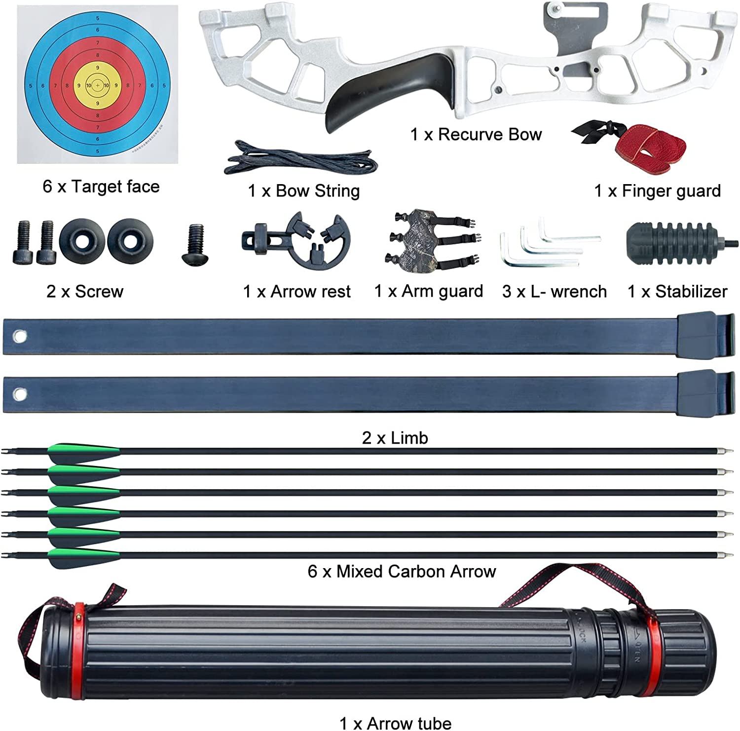 Archery 50" Takedown Bow and Arrows Set AAA Archery&Armor