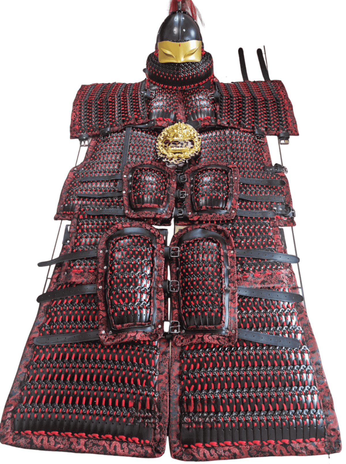 Chinese heavy infantry full-body armor set of cloud pattern lamellar armor