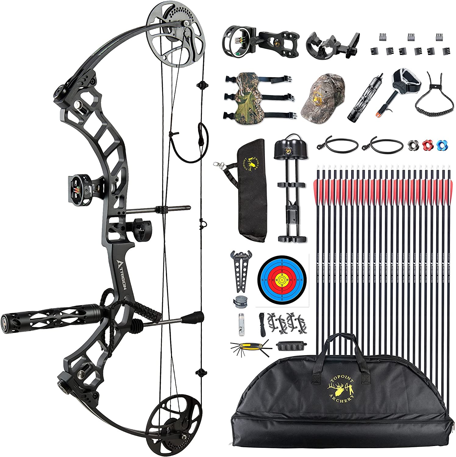 Topoint Trigon Compound Bow Full Package AAA Archery&Armor