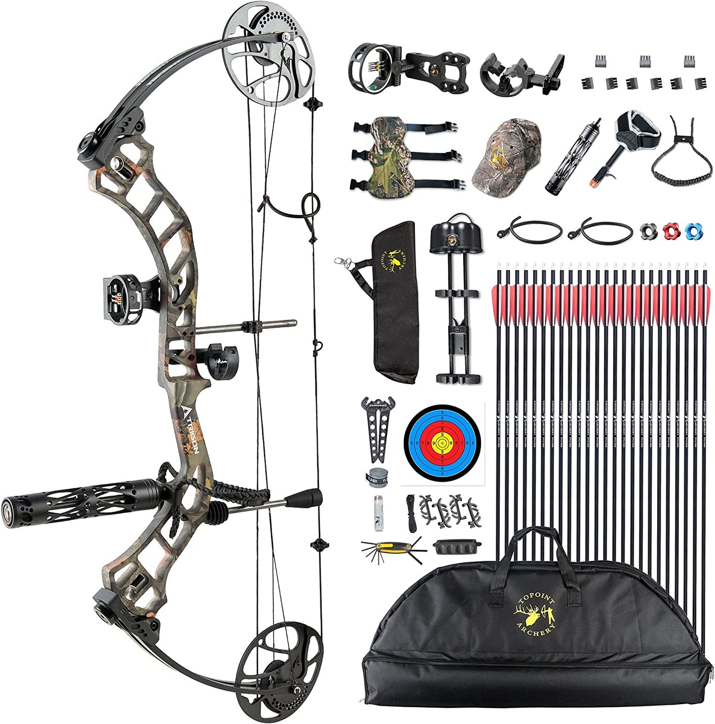 Topoint Trigon Compound Bow Full Package AAA Archery&Armor