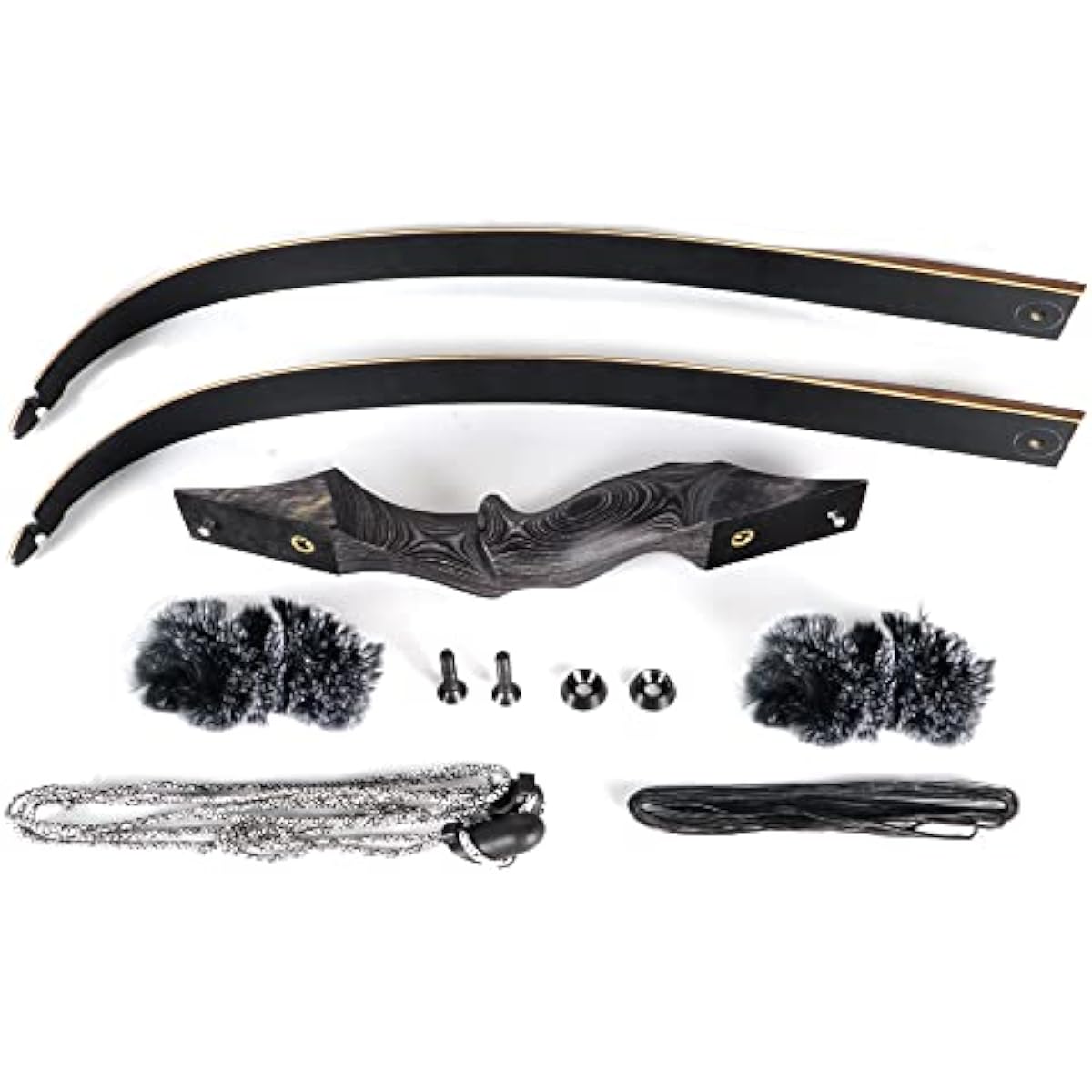 Black Hunter Recurve Bow Set 20-60LBS for Adult Outdoor Hunting Beginner Training Archery Practice AAA Archery&Armor