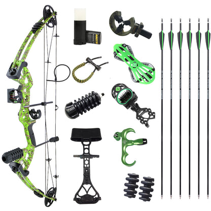 JUNXING M131 Archery Compound Bow Kit Arrows 30-55 Lbs Hunting AAA Archery&Armor