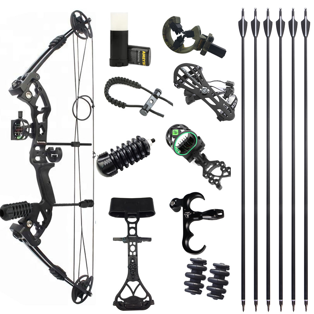 JUNXING M131 Archery Compound Bow Kit Arrows 30-55 Lbs Hunting AAA Archery&Armor