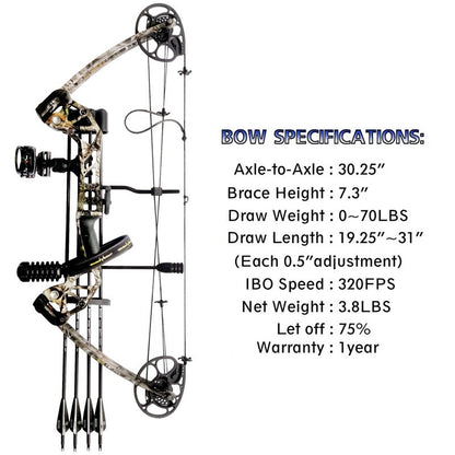 PANDARUS Pan L1 series camouflage Compound Bow for bowfishing and hunting