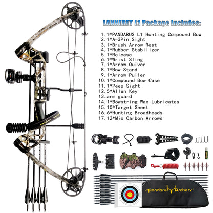 PANDARUS Pan L1 series camouflage Compound Bow for bowfishing and hunting