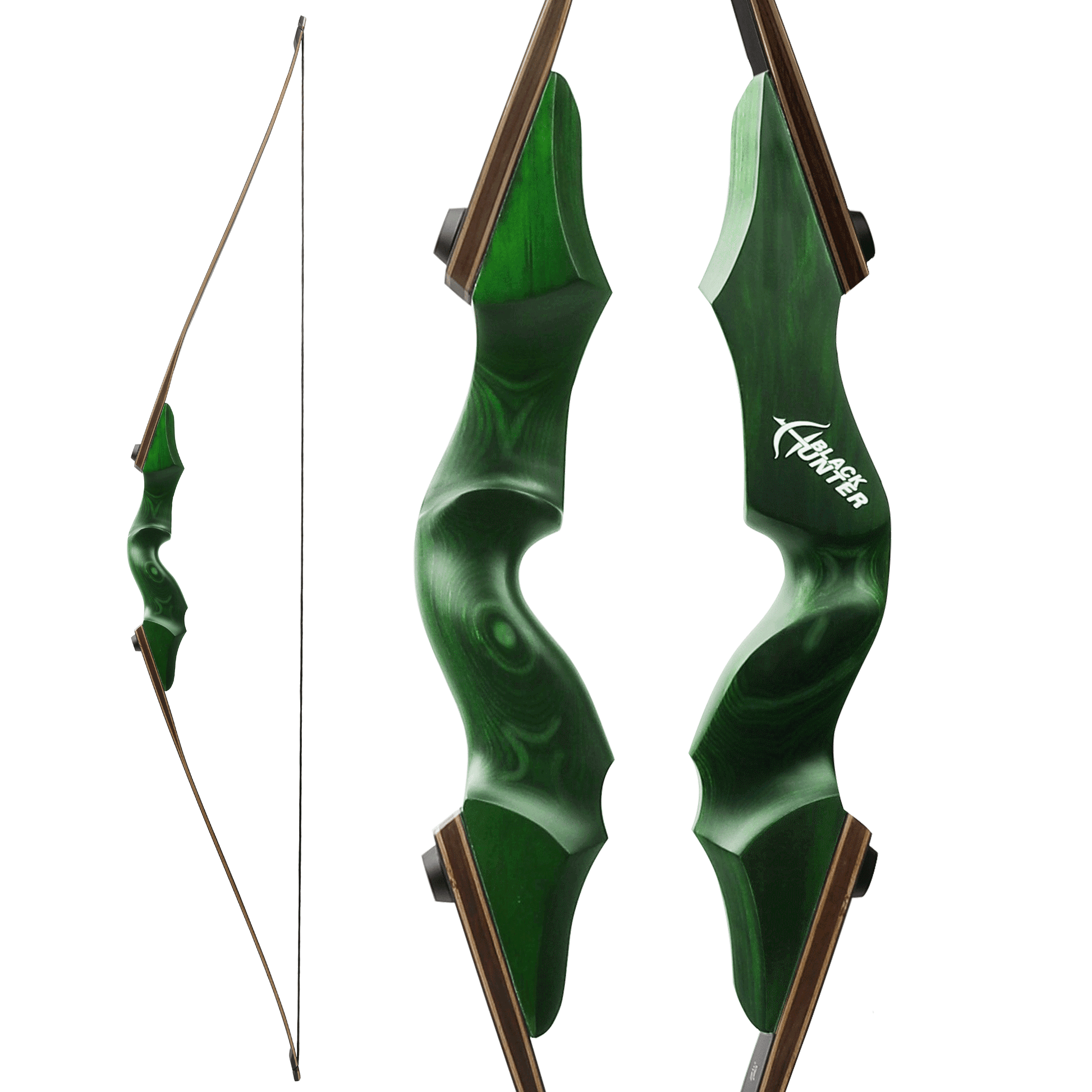 BLACK HUNTER's Hunting Recurve Bow, Perfect LH&RH Archery Tradition Practice Outdoor AAA Archery&Armor