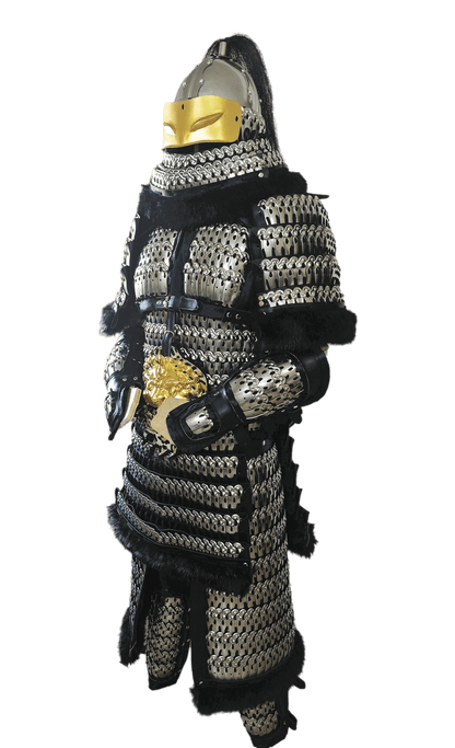 Chinese heavy infantry full-body armor set of cloud pattern lamellar armor