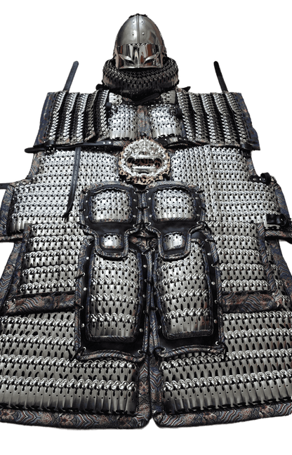 Chinese heavy infantry full-body armor set of cloud pattern lamellar armor