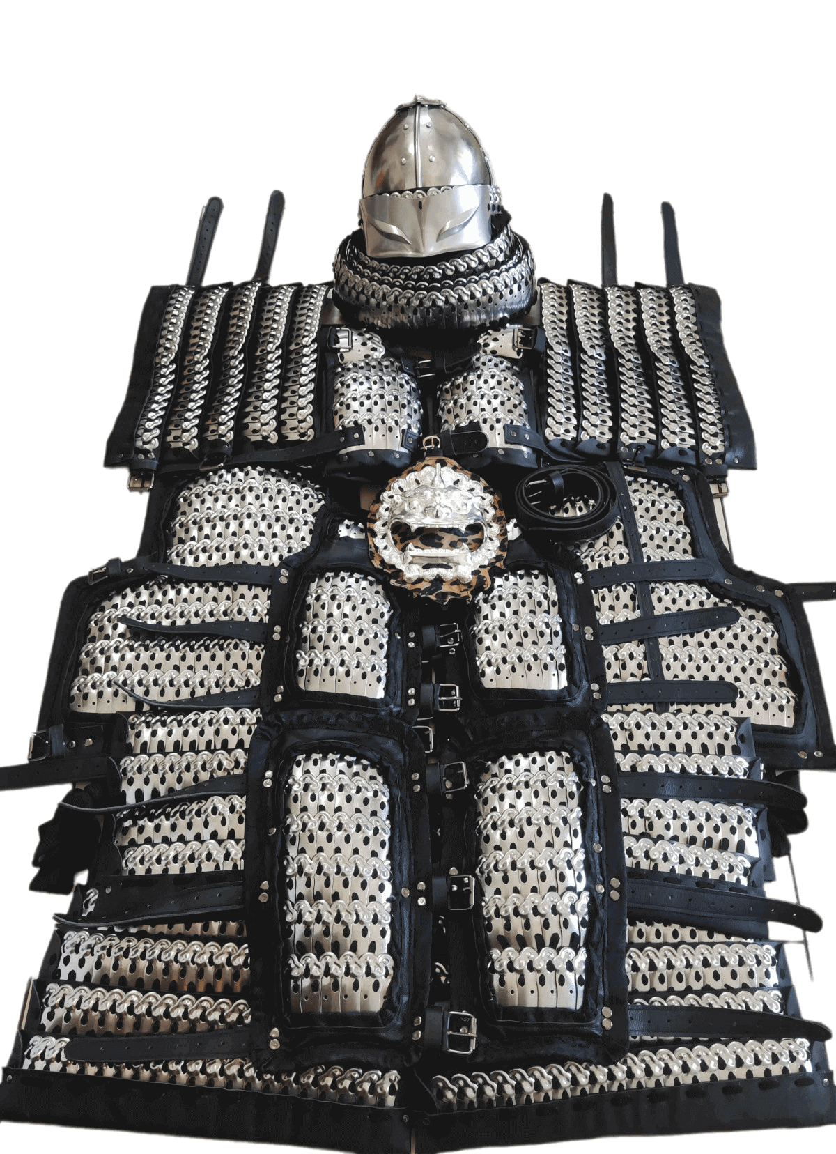 Chinese heavy infantry full-body armor set of cloud pattern lamellar armor