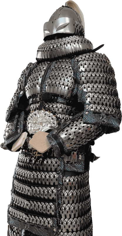 Chinese heavy infantry full-body armor set of cloud pattern lamellar armor