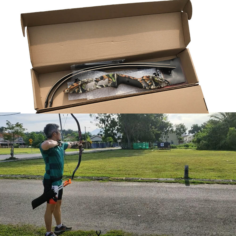 Powerful JUNXING F179 Recurve Hunting Bow 56'' for Target Shooting Archers and Hunters AAA Archery&Armor