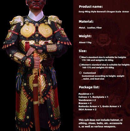 Dragon Scale General's Segemented Armor – Chinese Warrior Armor for Epic Adventures