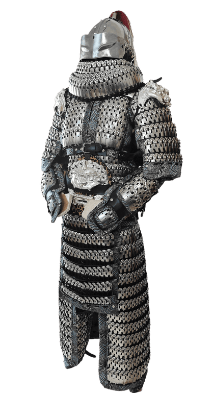 Chinese heavy infantry full-body armor set of cloud pattern lamellar armor